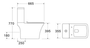 Λεκάνη δαπέδου χαμηλής πίεσης rimless NATALIA KARAG - Image 3