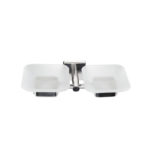 Σαπουνοθήκη διπλή γυάλινη QUATTRO KARAG