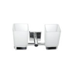 Ποτηροθήκη διπλή γυάλινη QUATTRO KARAG