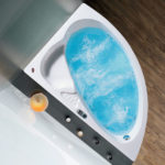 Μπανιέρα γωνιακή με δυνατότητα υδρομασάζ KONCHILI KARAG