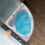 Μπανιέρα γωνιακή με δυνατότητα υδρομασάζ MYKONOS KARAG