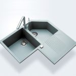 Νεροχύτης κουζίνας διπλος γωνιακός TEKNO ELLECI