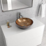 Νιπτήρας επικαθήμενος γυάλινος TONDY KARAG