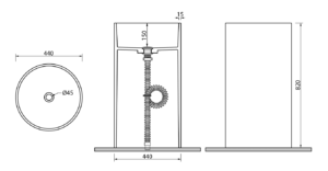 Νιπτήρας επιδαπέδιος MILOS KARAG - Image 3