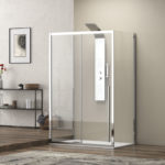 Καμπίνα ορθογώνια με δύο σταθερά κρύσταλλα ELYSIUM 400 KARAG