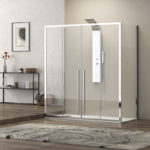 Καμπίνα ορθογώνια με δύο σταθερά κρύσταλλα ELYSIUM 600 KARAG