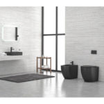 Λεκάνη δαπέδου - Rimless - με κάλυμμα Soft Close - MILOS KARAG LT2141D-RMB - Ματ Μαύρο